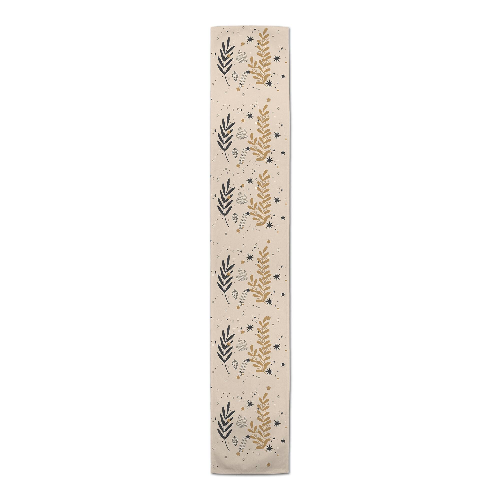 Leaf Crystal 5 16" x 72" Poly Twill Table Runner